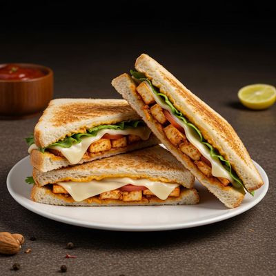 Paneer Tikka Cheese Sandwich